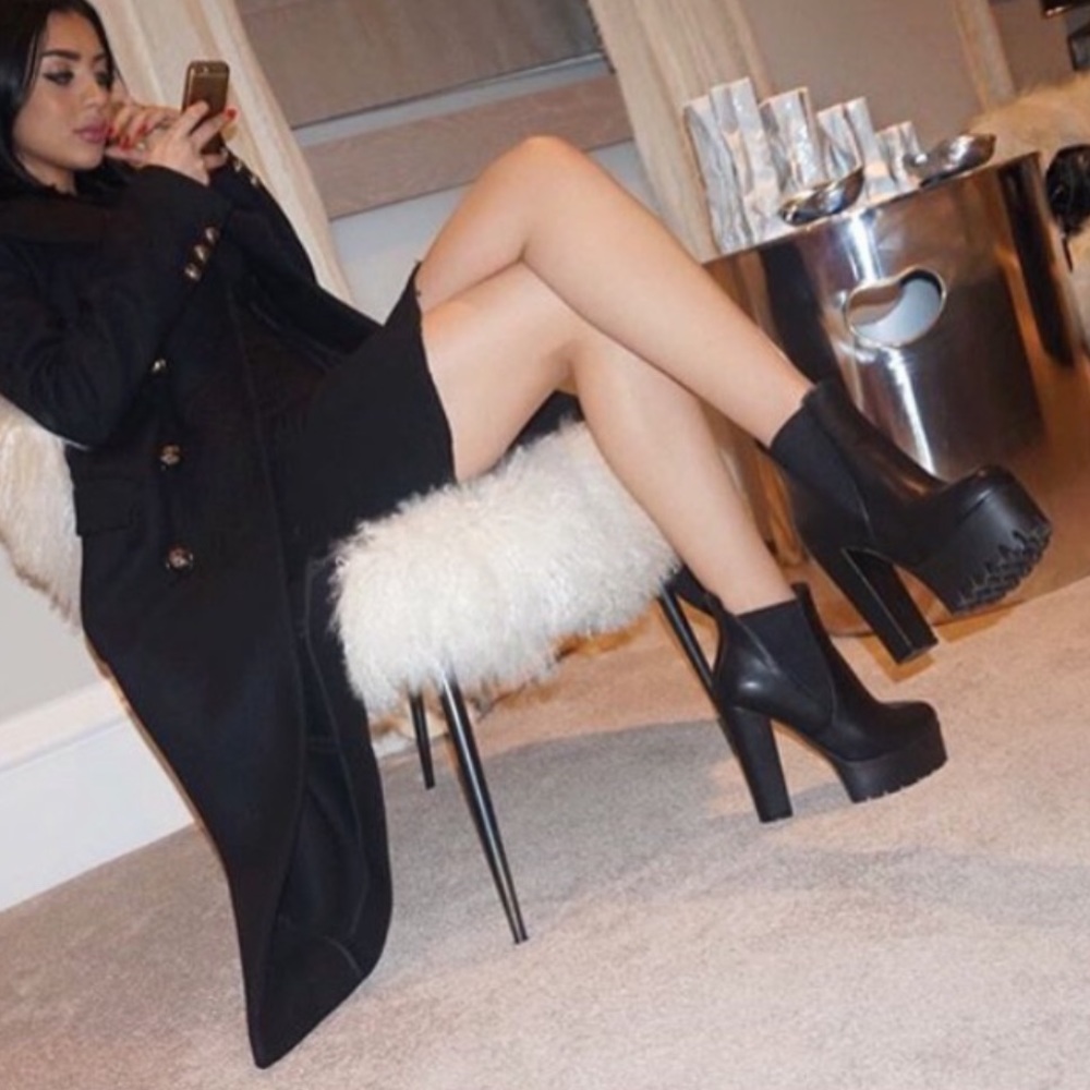 Koi Couture Ankle Platform Boots. Worn once indoors. Perfect condition!